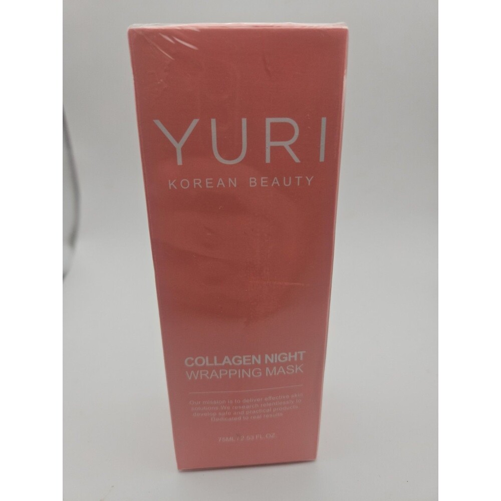 YURI Korean Beauty Collagen Night Mask for Face, Pink, 2.53 fl oz